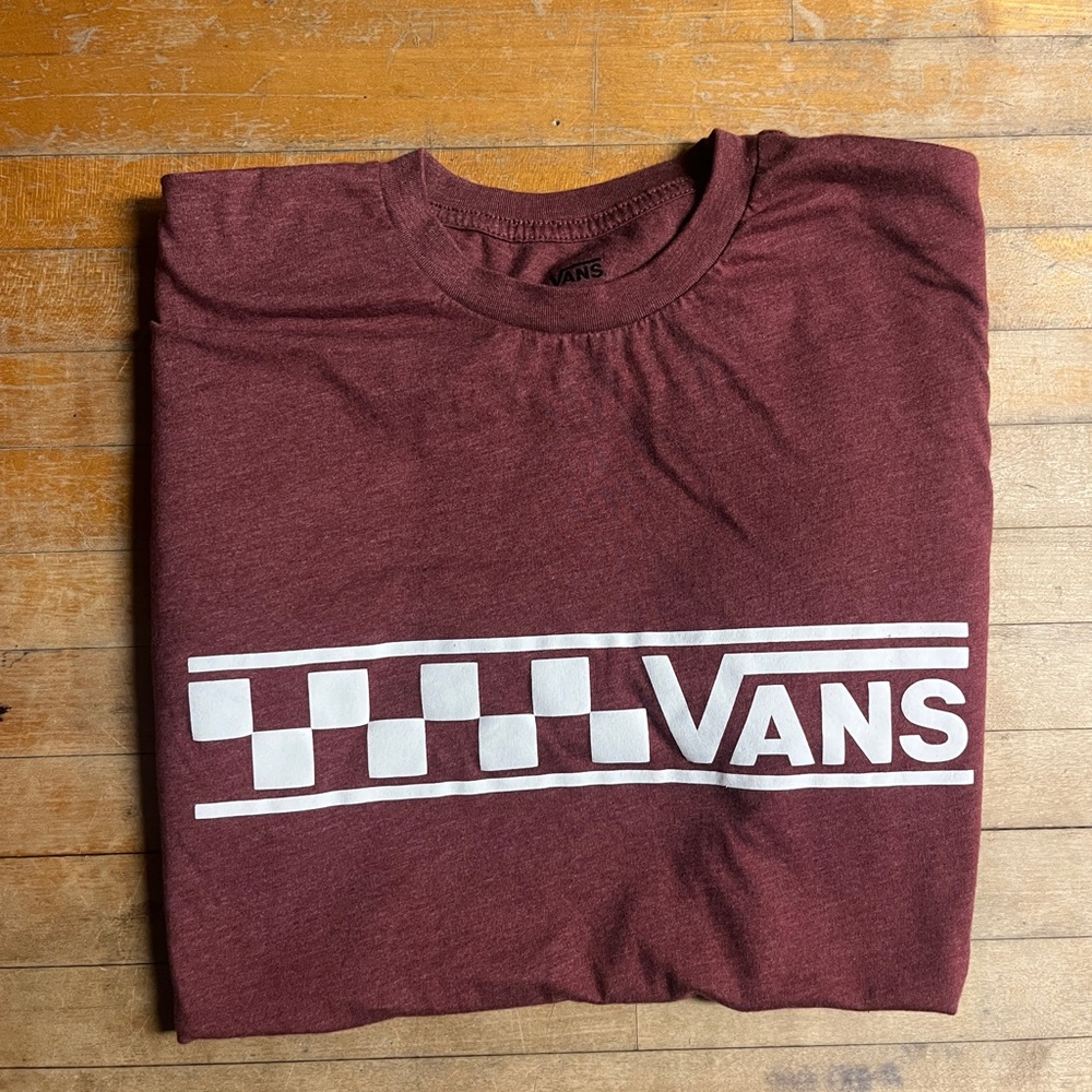Vans Maroon Long Sleeve Shirt | XL